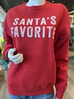 Southern Fried Design Sweater Santa's Favorite Red