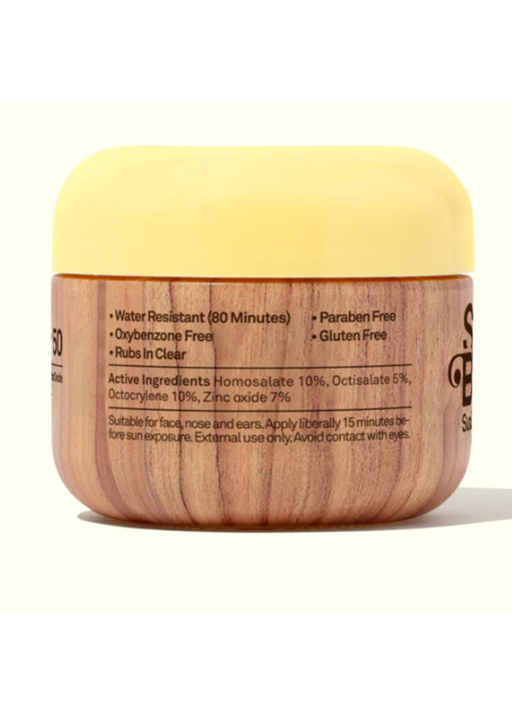 SUN BUM SPF 50 Face Cream w/ Zinc Oxide