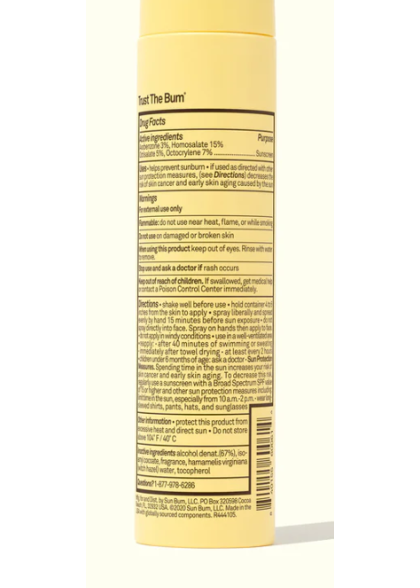 SUN BUM SPF 45 Sunscreen Face Mist 3.4 oz