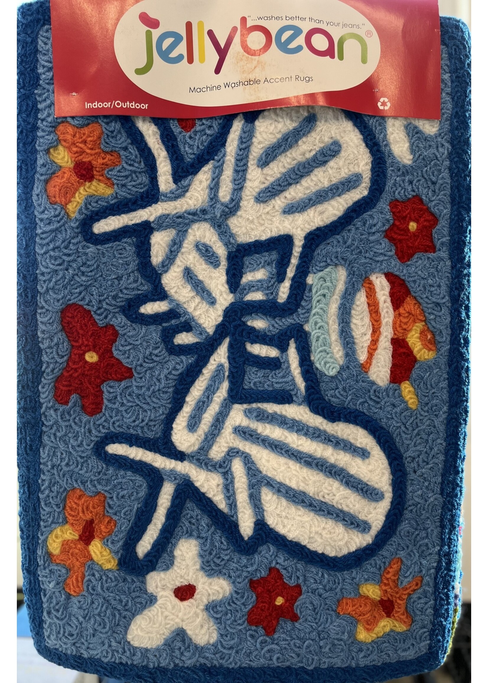 Adirondack Chairs & Flowers Rug