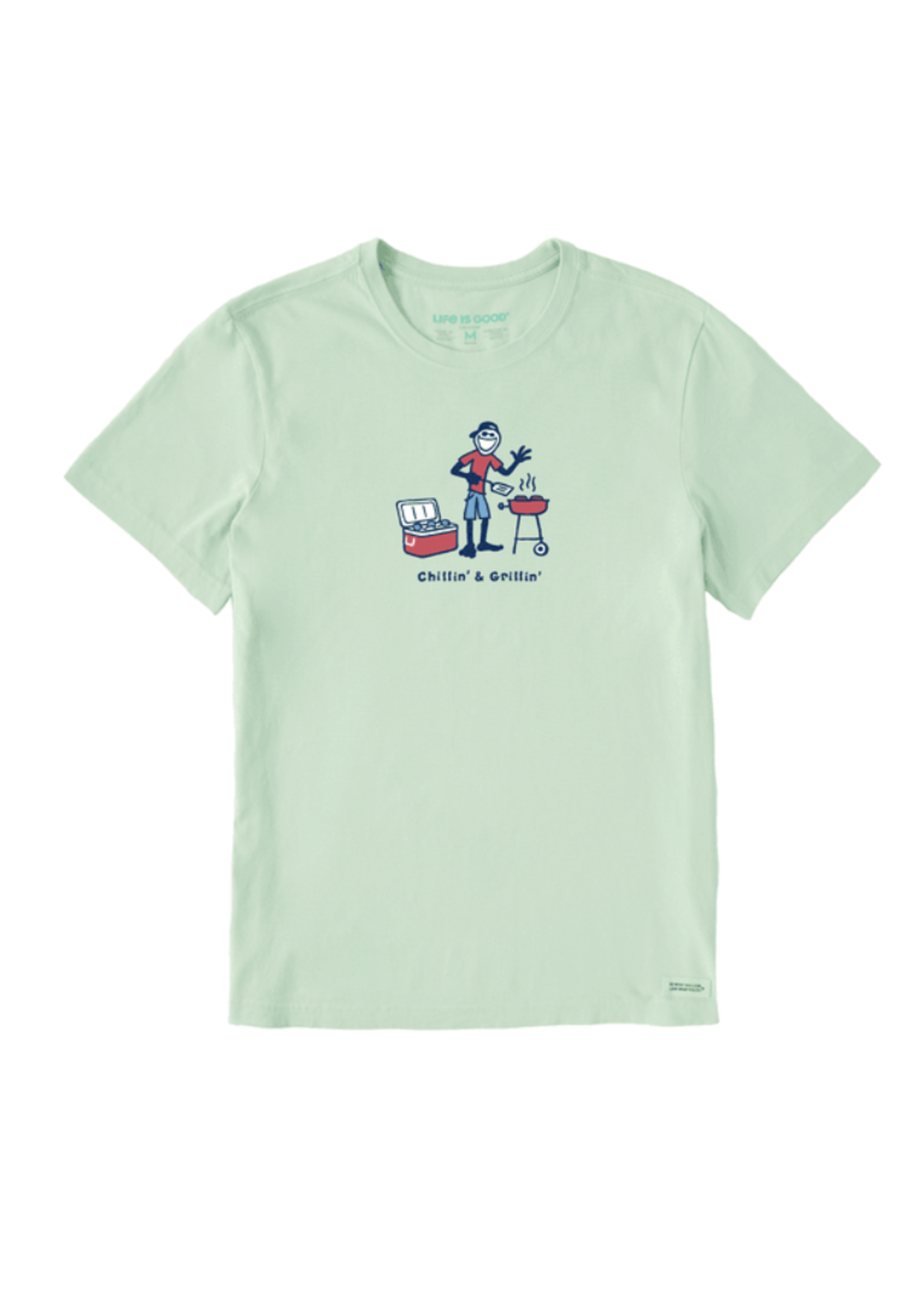 Life is Good Men's Crusher Tee Jake Chillin and Grillin