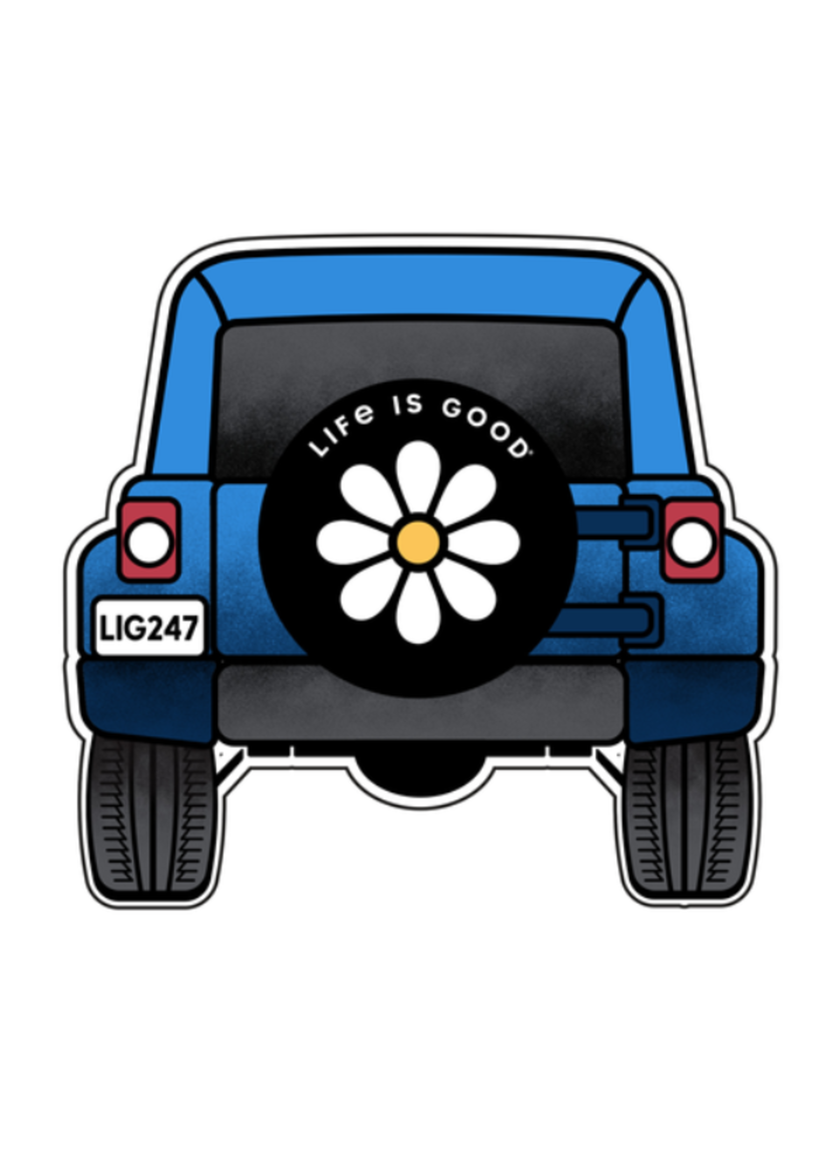 Life is Good Tie Dye 4x4 Small Die Cut Decal