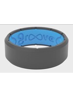 Groove Life Edge Deep Stone Silicone Ring Grey/Blue