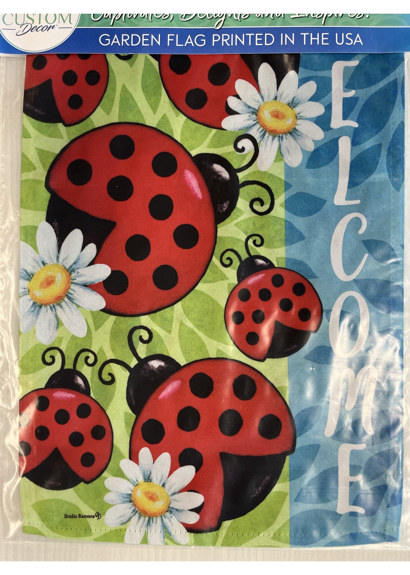 Ladybugs Welcome Garden Flag