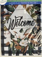 Magnolia Checkered Garden Flag