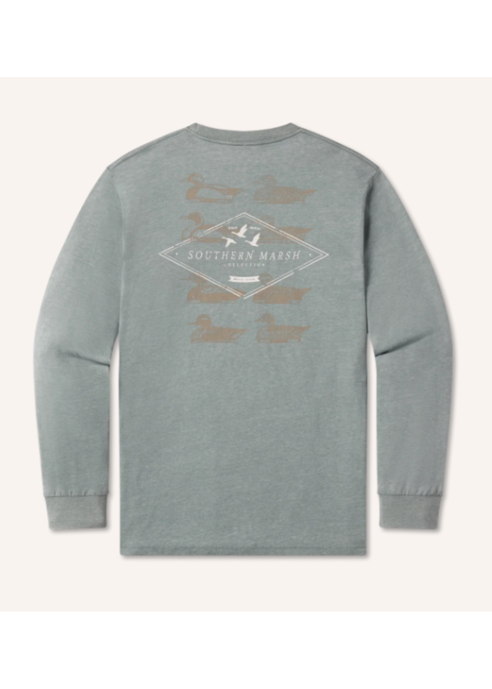 Southern Marsh L/S Seawash Tee - Decoy Stamp