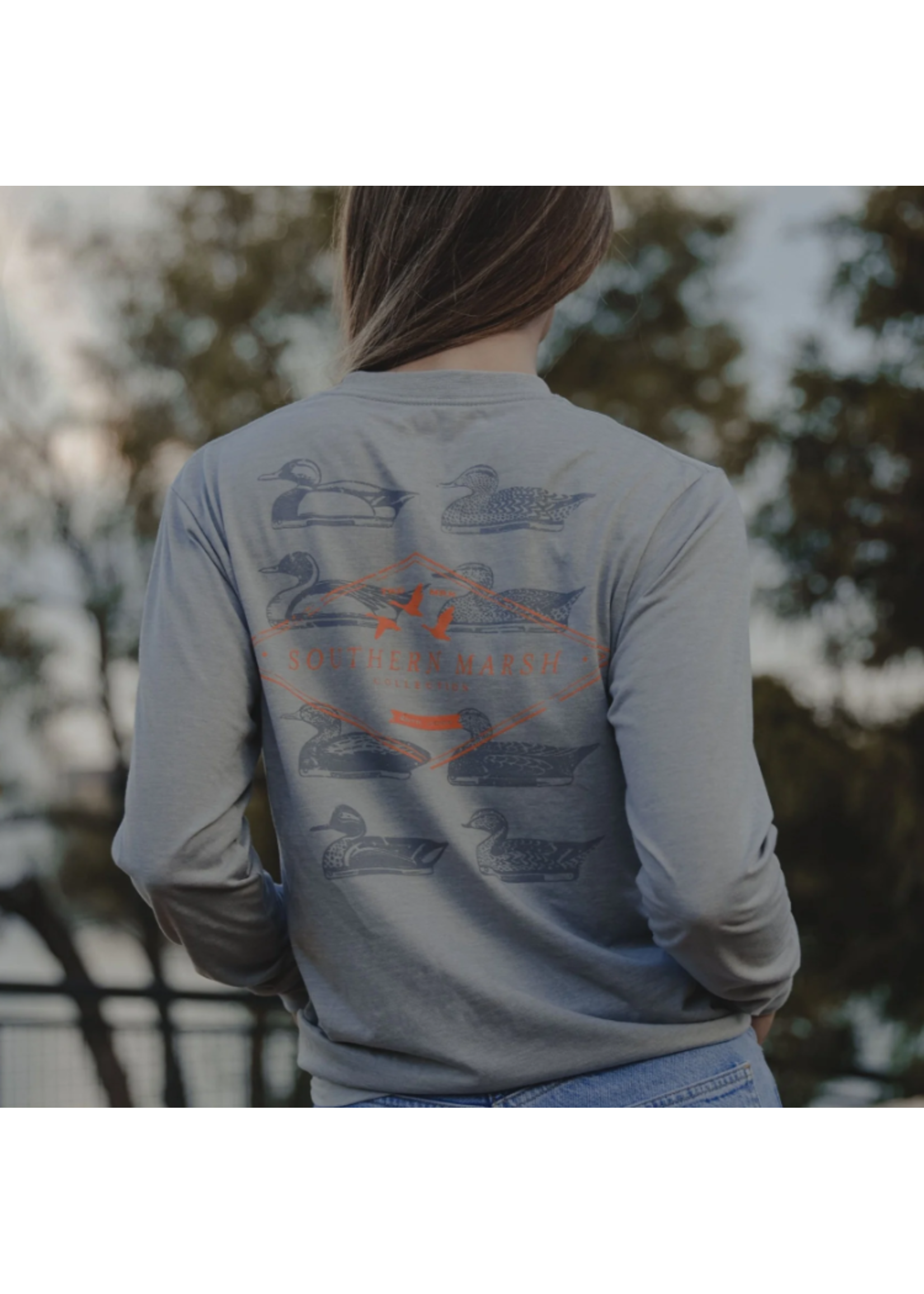 Southern Marsh L/S Seawash Tee - Decoy Stamp