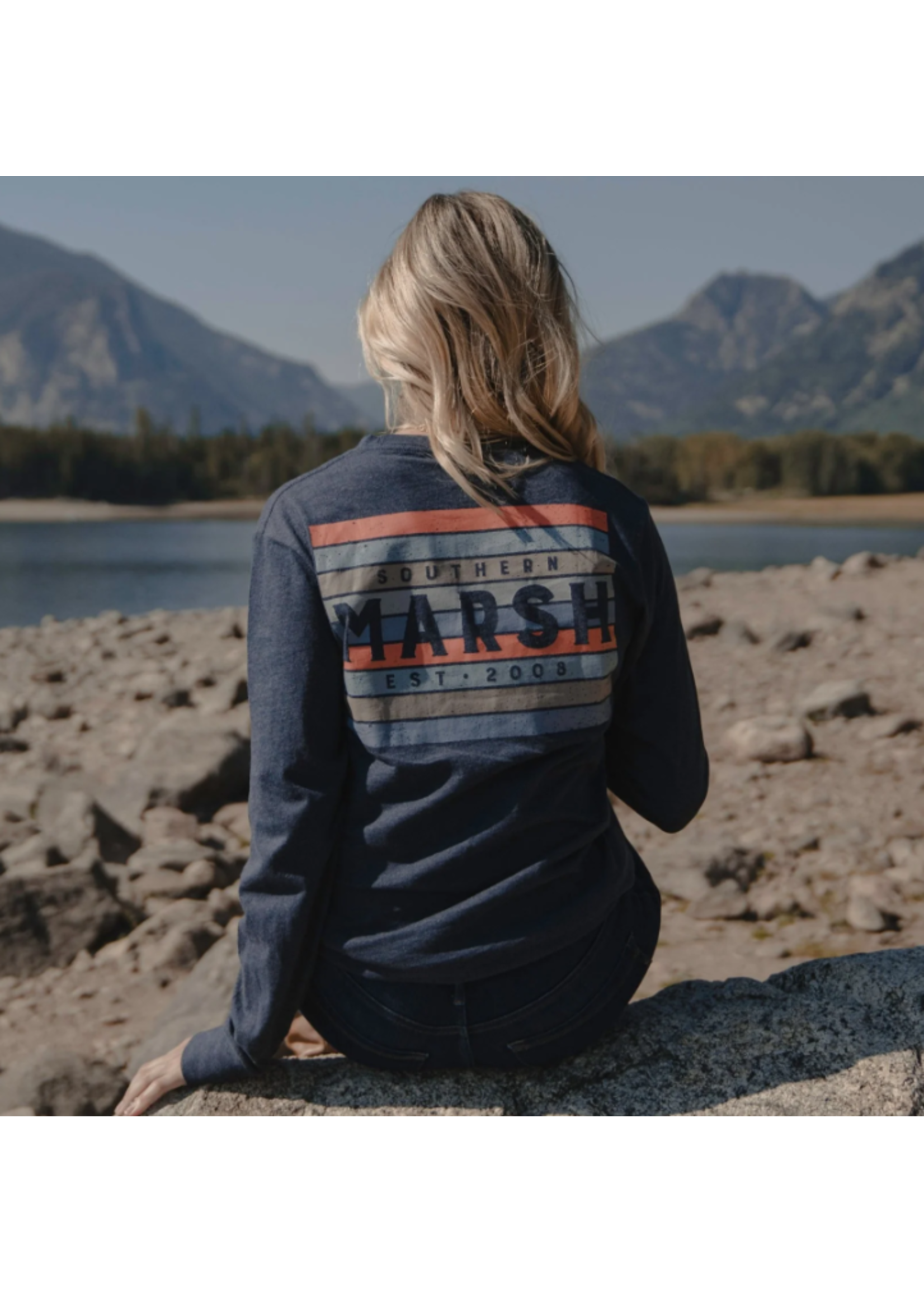 Southern Marsh L/S Branding - Color Bars Tee