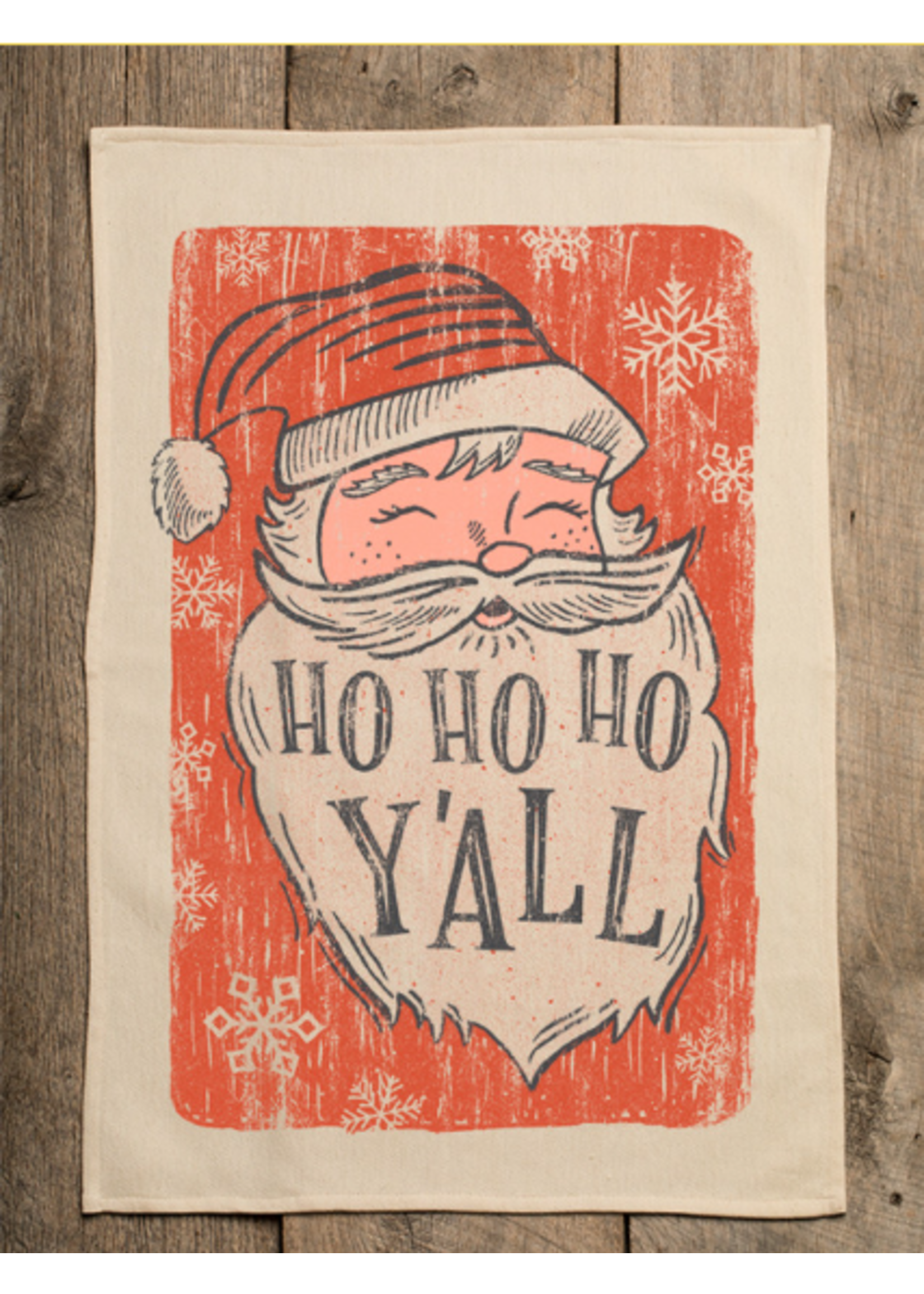 Southern Fried Design Ho Ho Ho Y'all Kitchen Towel
