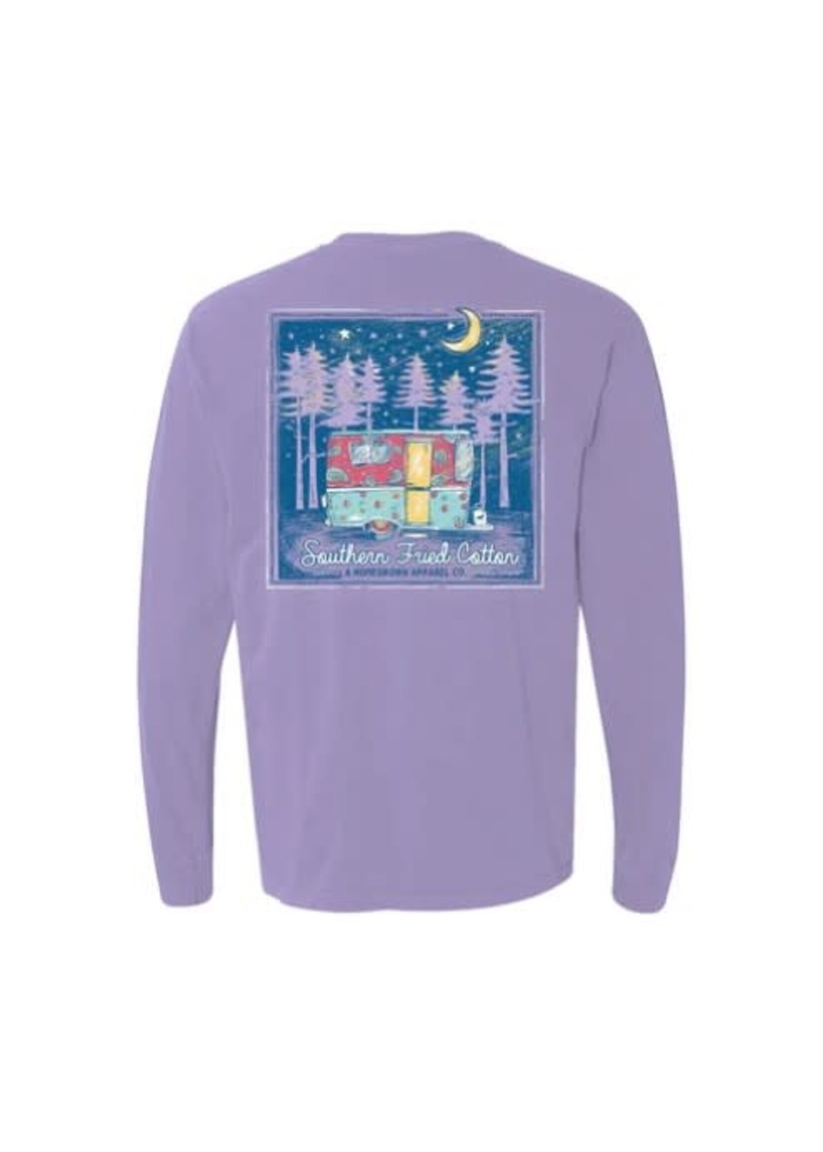 Southern Fried Cotton Happy Camper L/S Tee