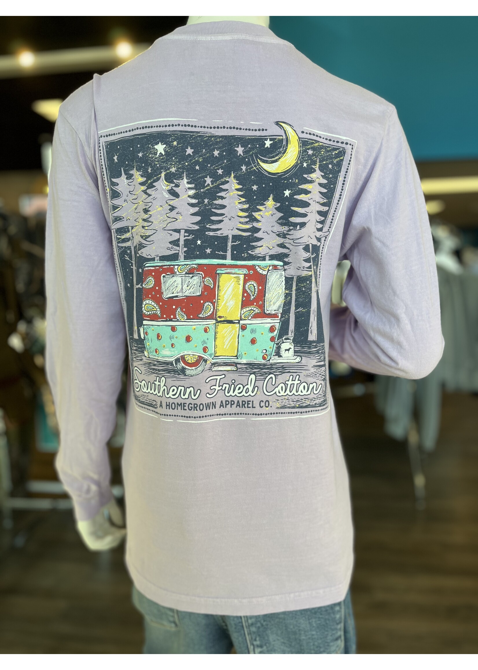 Southern Fried Cotton Happy Camper L/S Tee
