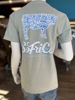 Southern Fried Cotton Paisley Cow Tee