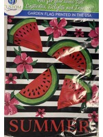 Watermelon Stripes Garden Flag