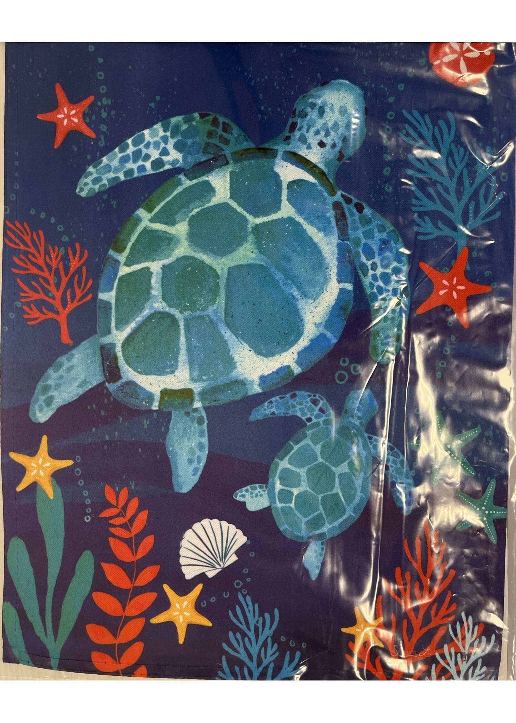 Floating Turtles Garden Flag