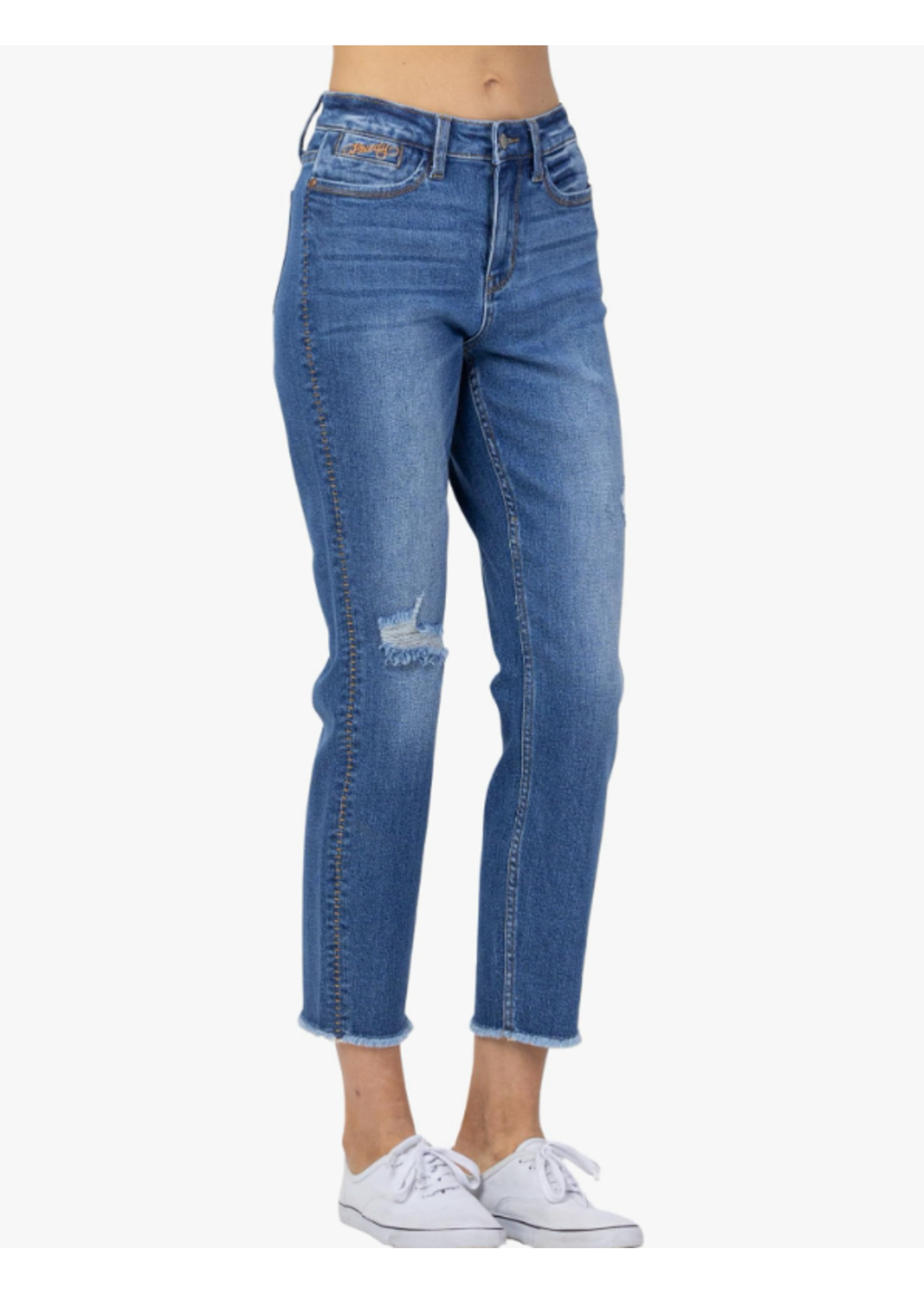 Judy Blue Howdy Embroidery with Seam Stitch