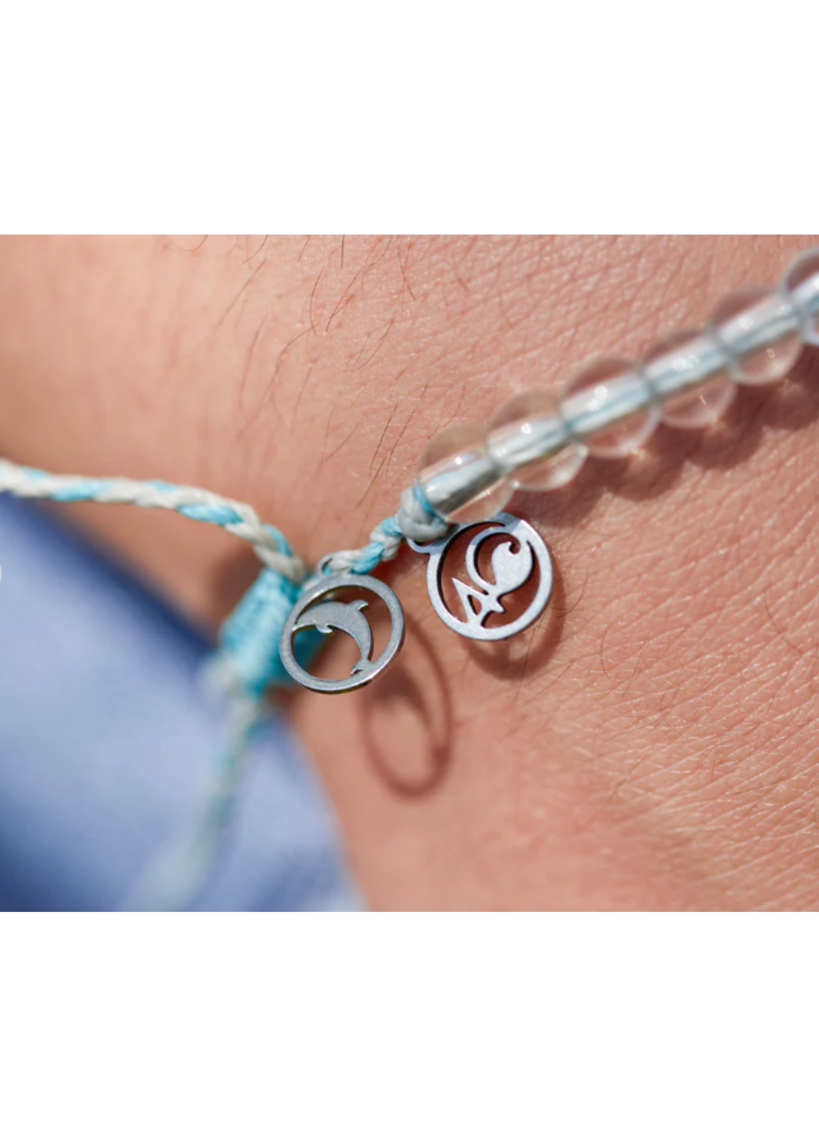 4Ocean Dolphin Beaded Bracelet - Light Blue