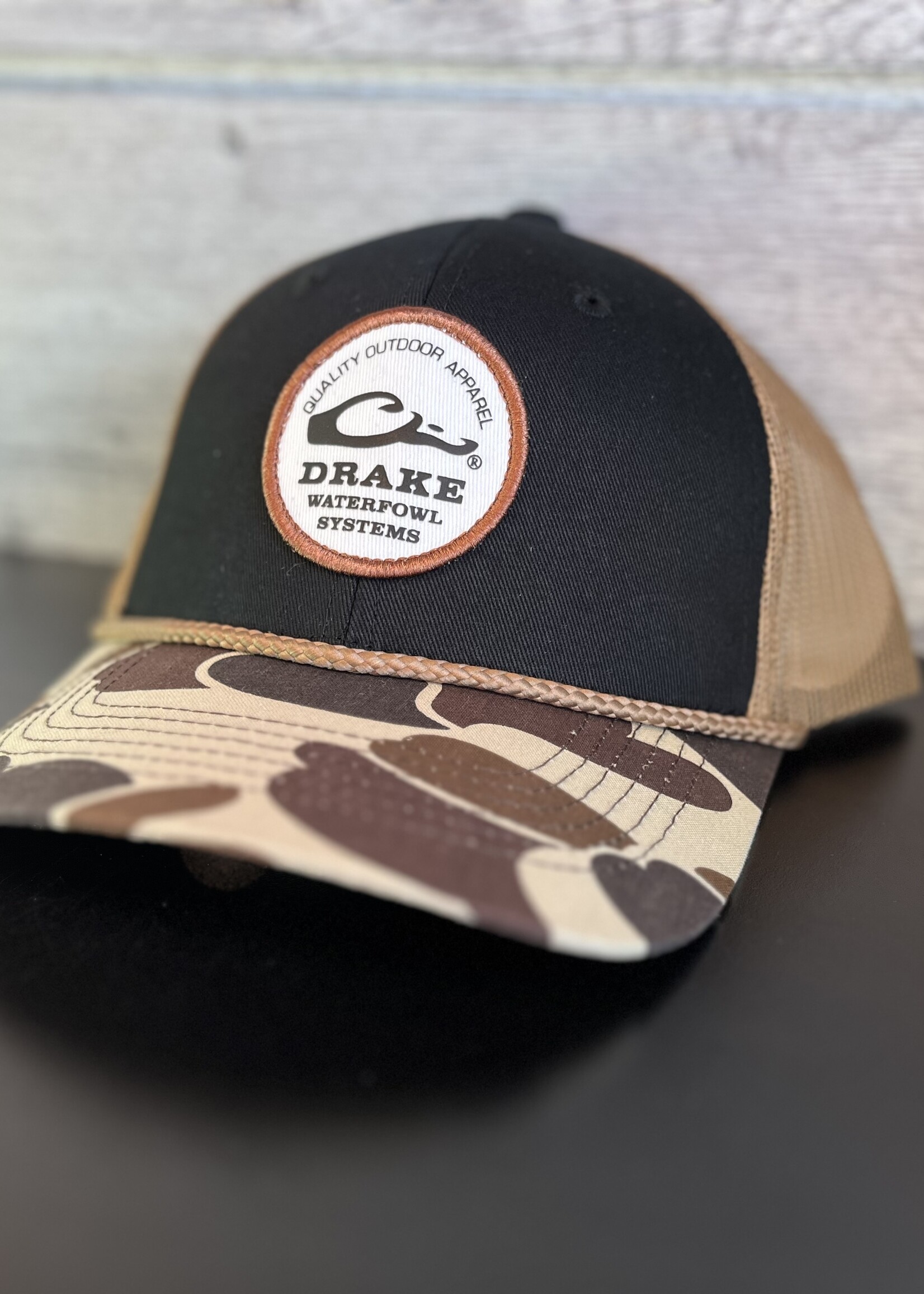 Drake Drake Circle Badge Back Rope Cap - Black/Brown
