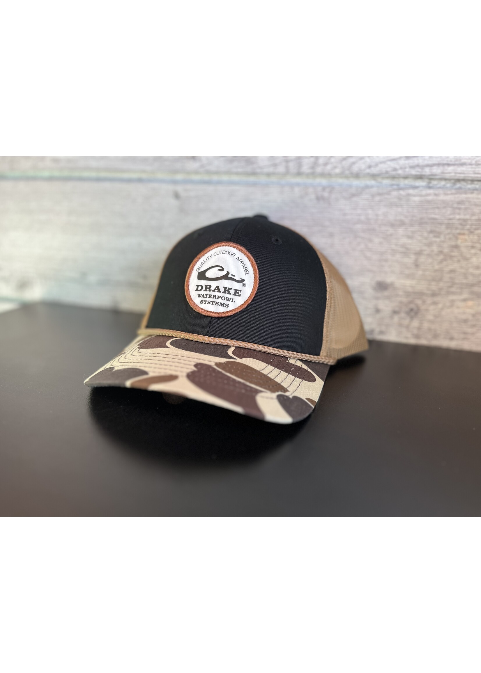 Drake Drake Circle Badge Back Rope Cap - Black/Brown