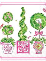 Boston International Pink Topiaries Napkins