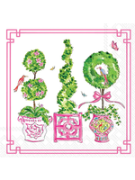 Boston International Pink Topiaries Napkins