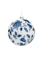 Burton + Burton Blue and White Floral Ornament