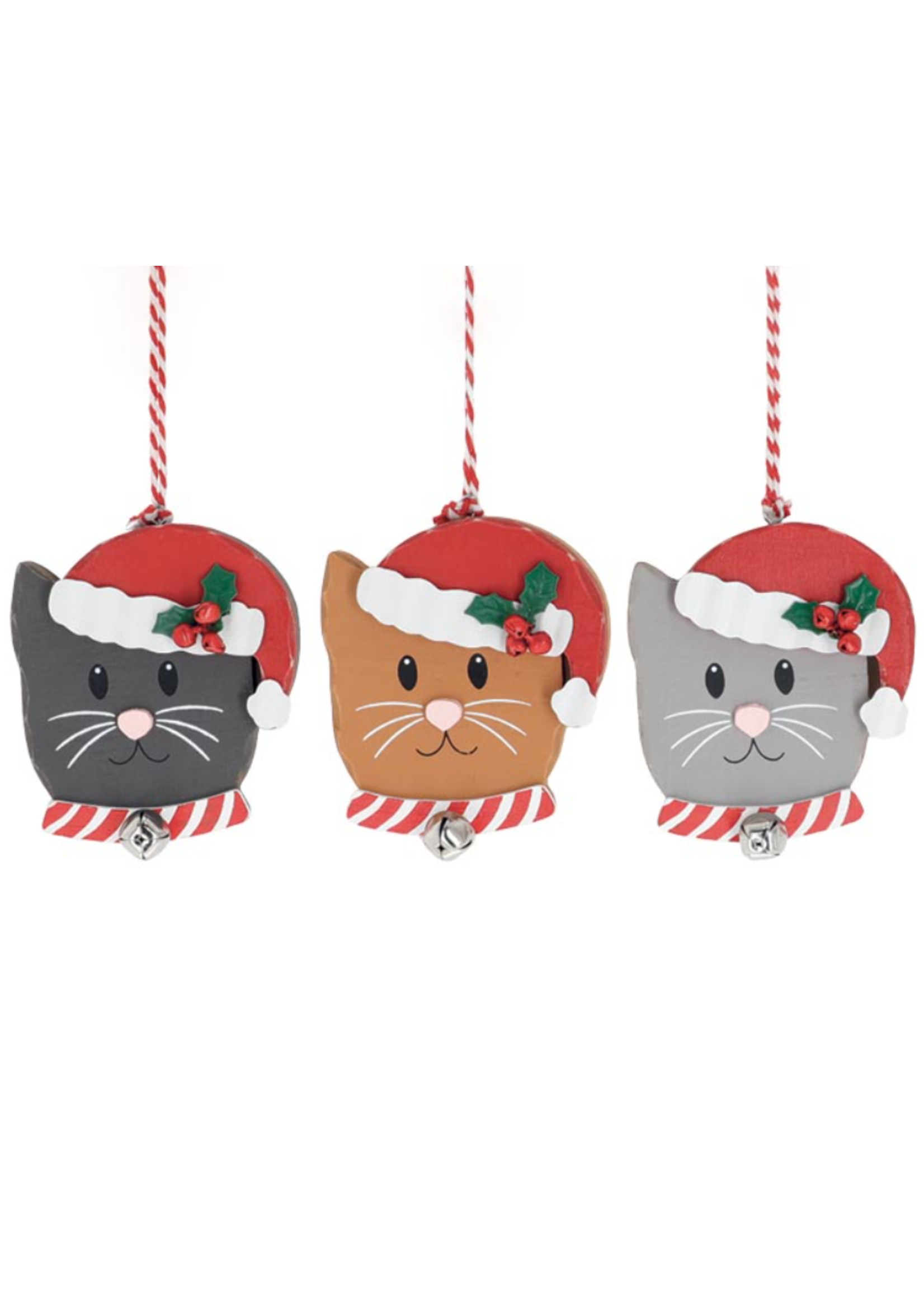 Burton + Burton Cat Wearing Santa Hat Ornament