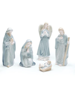 Burton + Burton 7 Piece Blue Ceramic Nativity Set