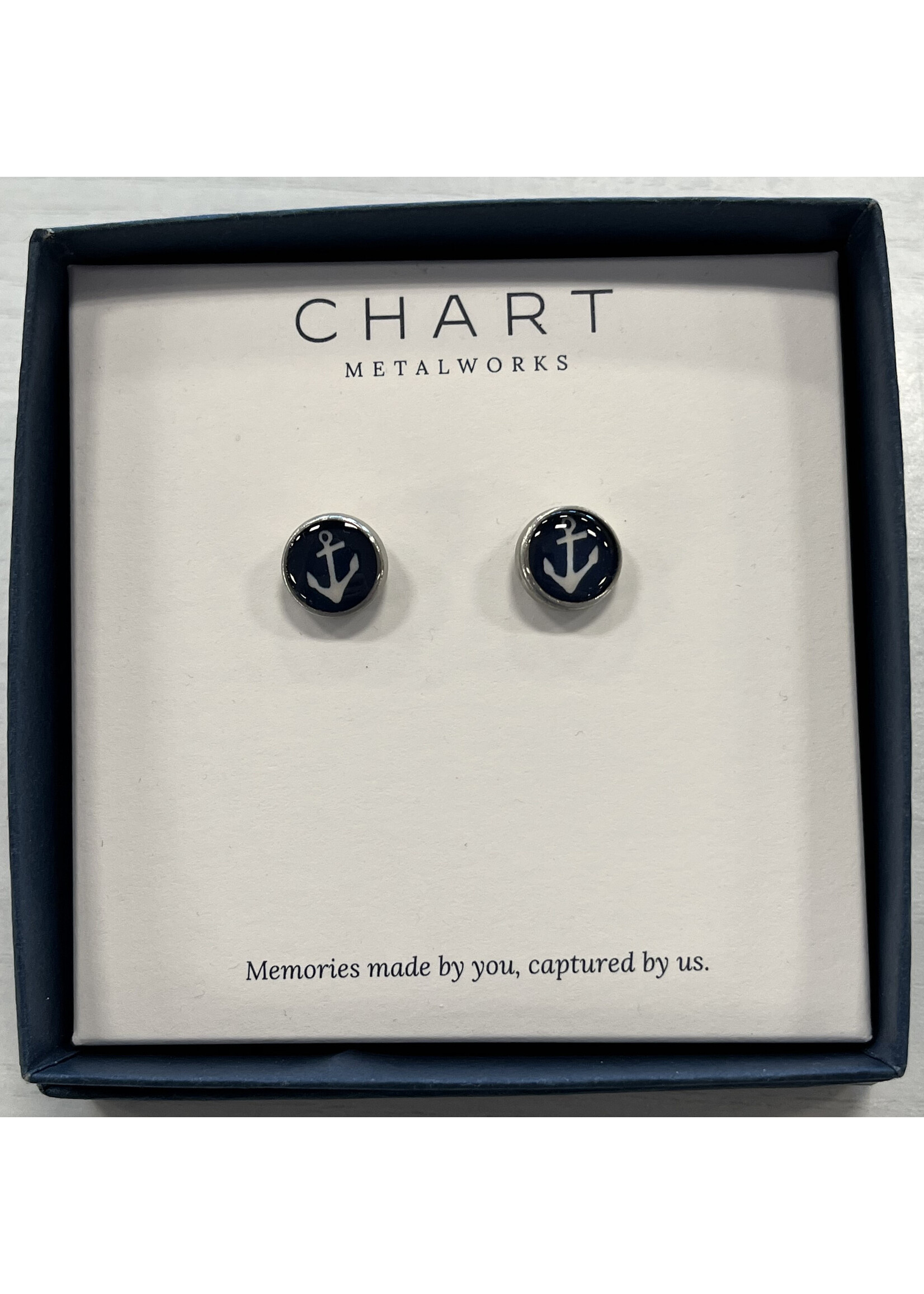 Chart Metalworks Anchor Earrings