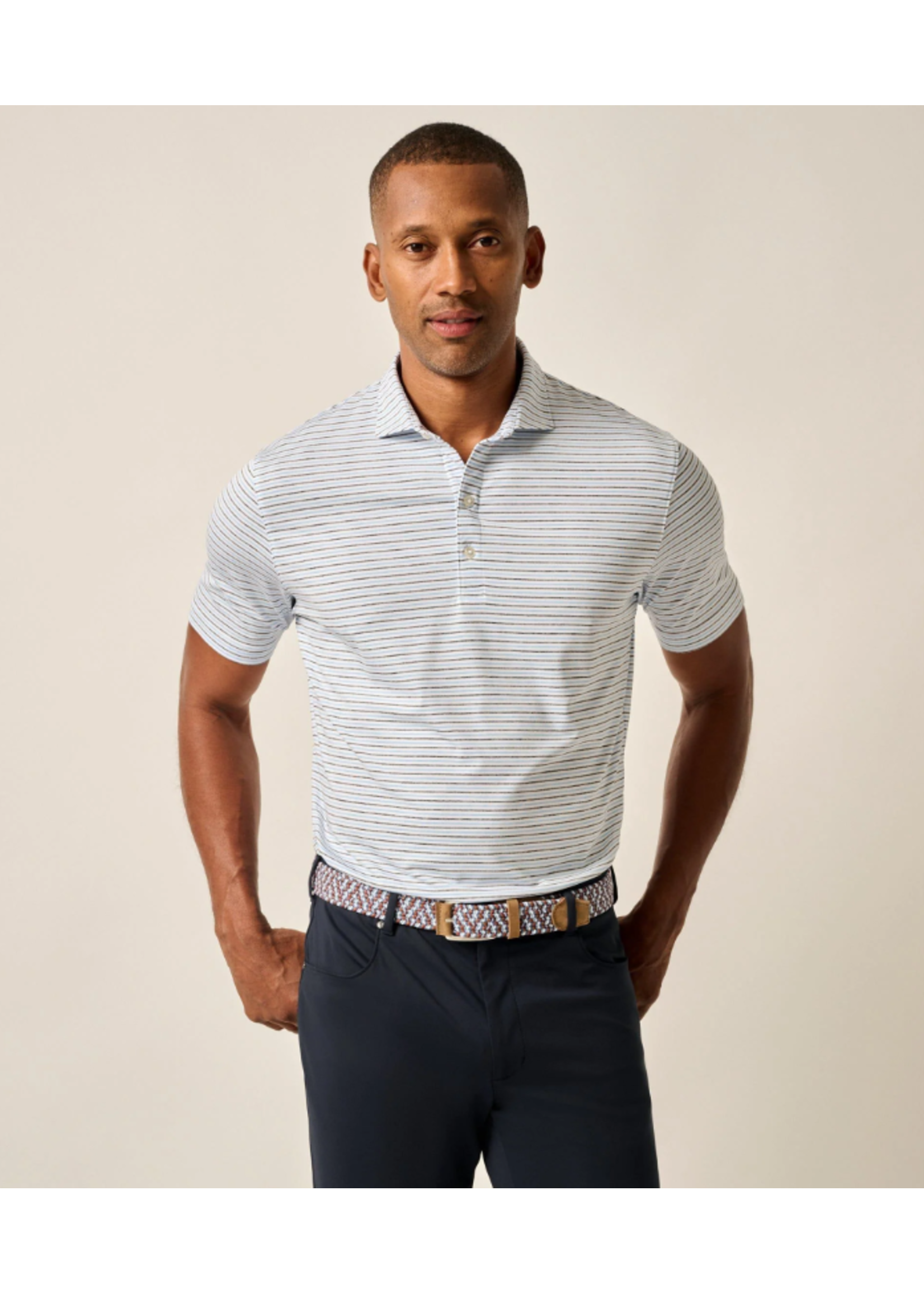 Johnnie-O Performance Jersey Polo - Vik Stripe