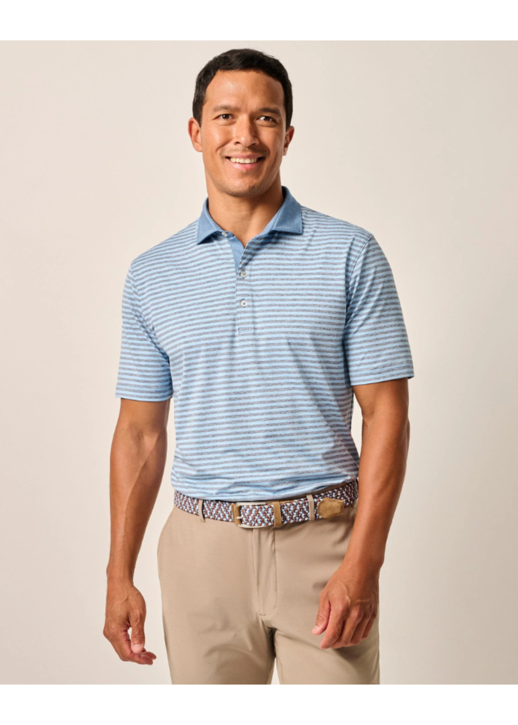 Johnnie-O Performance Jersey Polo - Gibbons Stripe