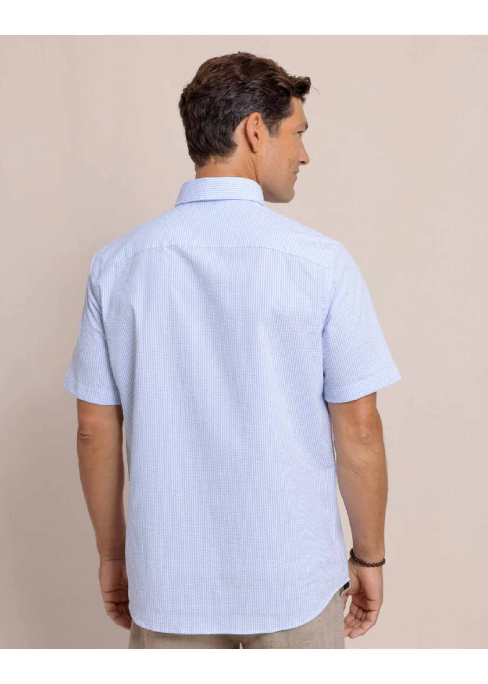 Southern Tide Folly Field Stripe Seersucker s/s Sportshirt