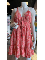 Elan Spaghetti Strap Cartagena Print Dress