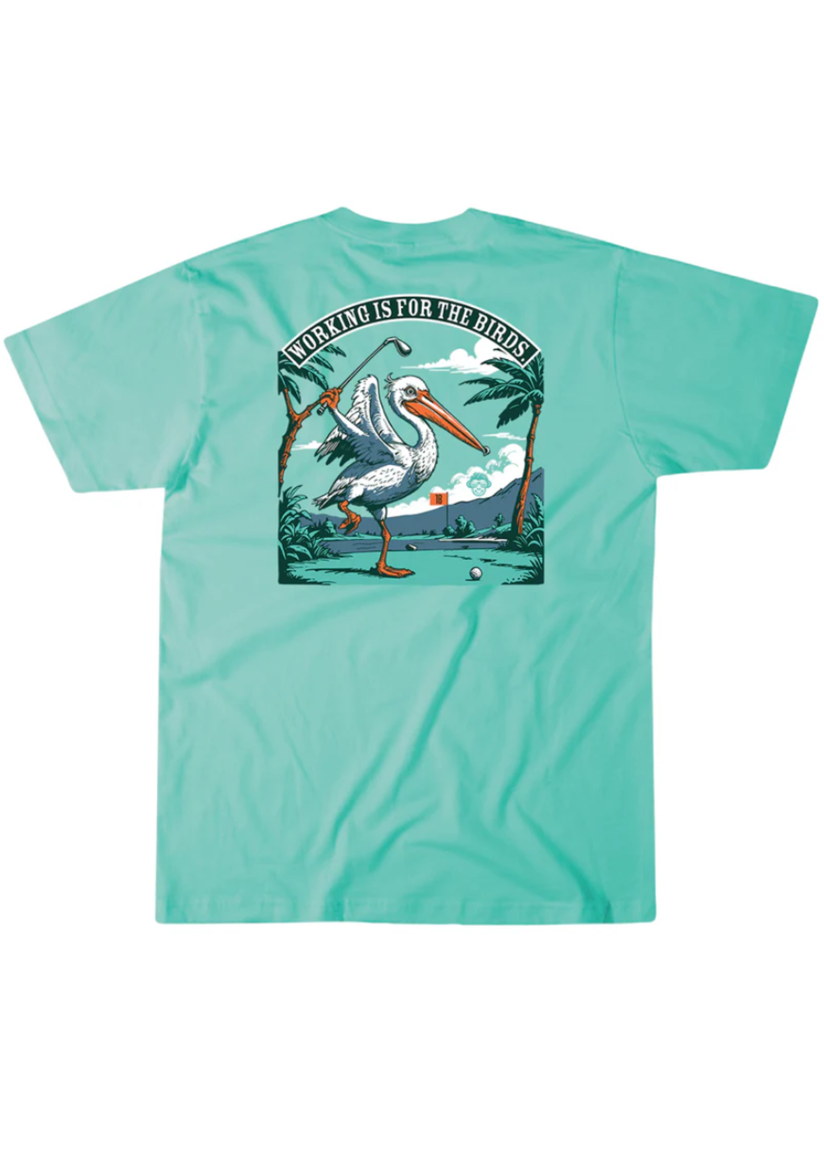 Salt Monkey Working is For The Birds Pelican Tee
