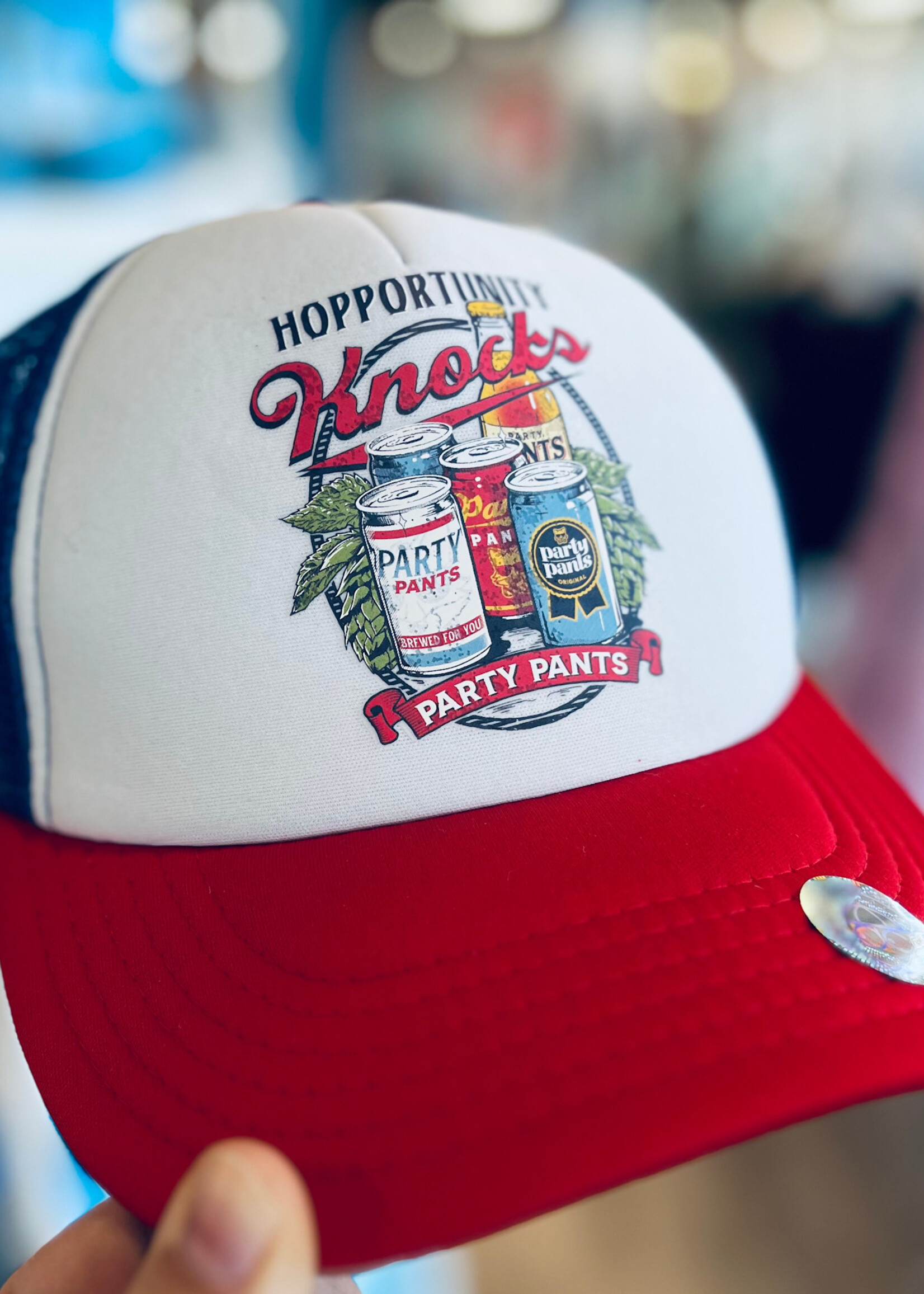 Party Pants Hopportunity Foam Trucker Hat - Red, White, Blue