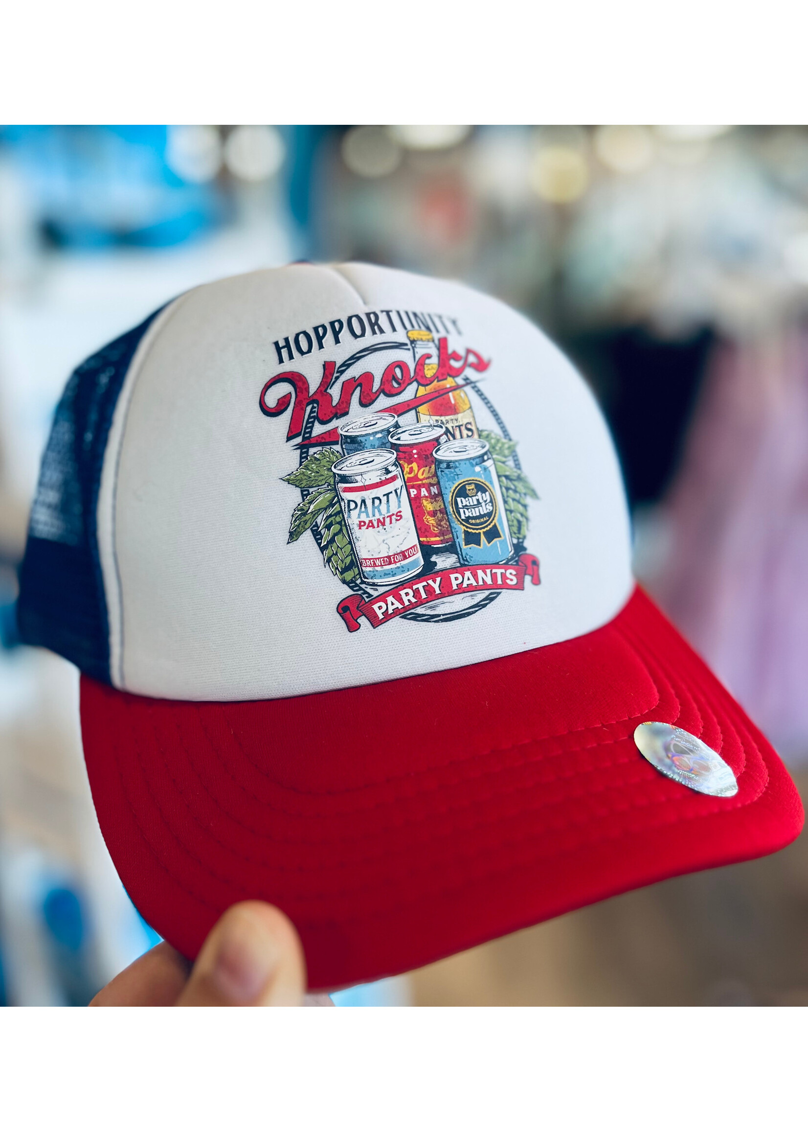 Party Pants Hopportunity Foam Trucker Hat - Red, White, Blue