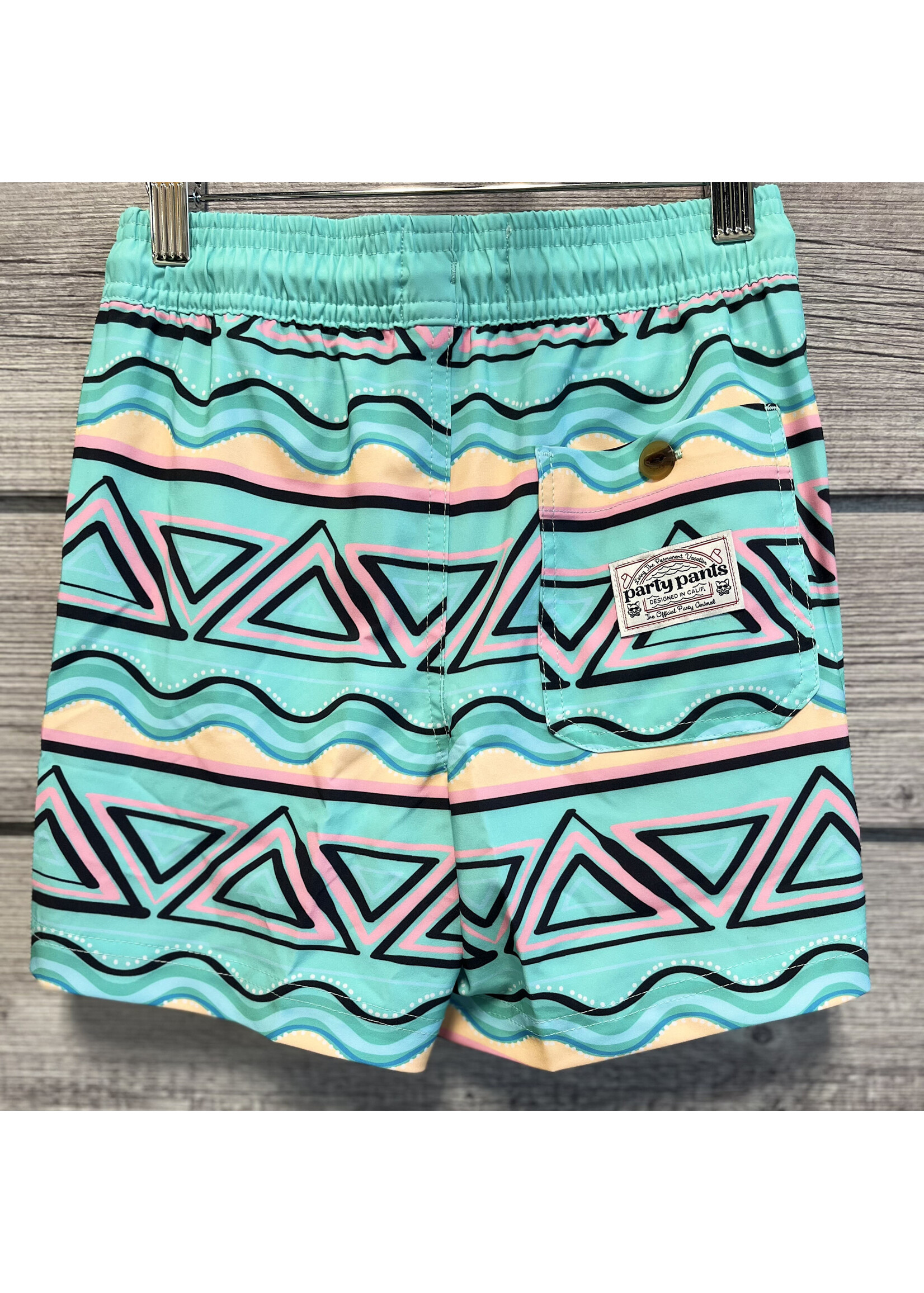 Party Pants Fiesta Stripe Boys Swim Trunks