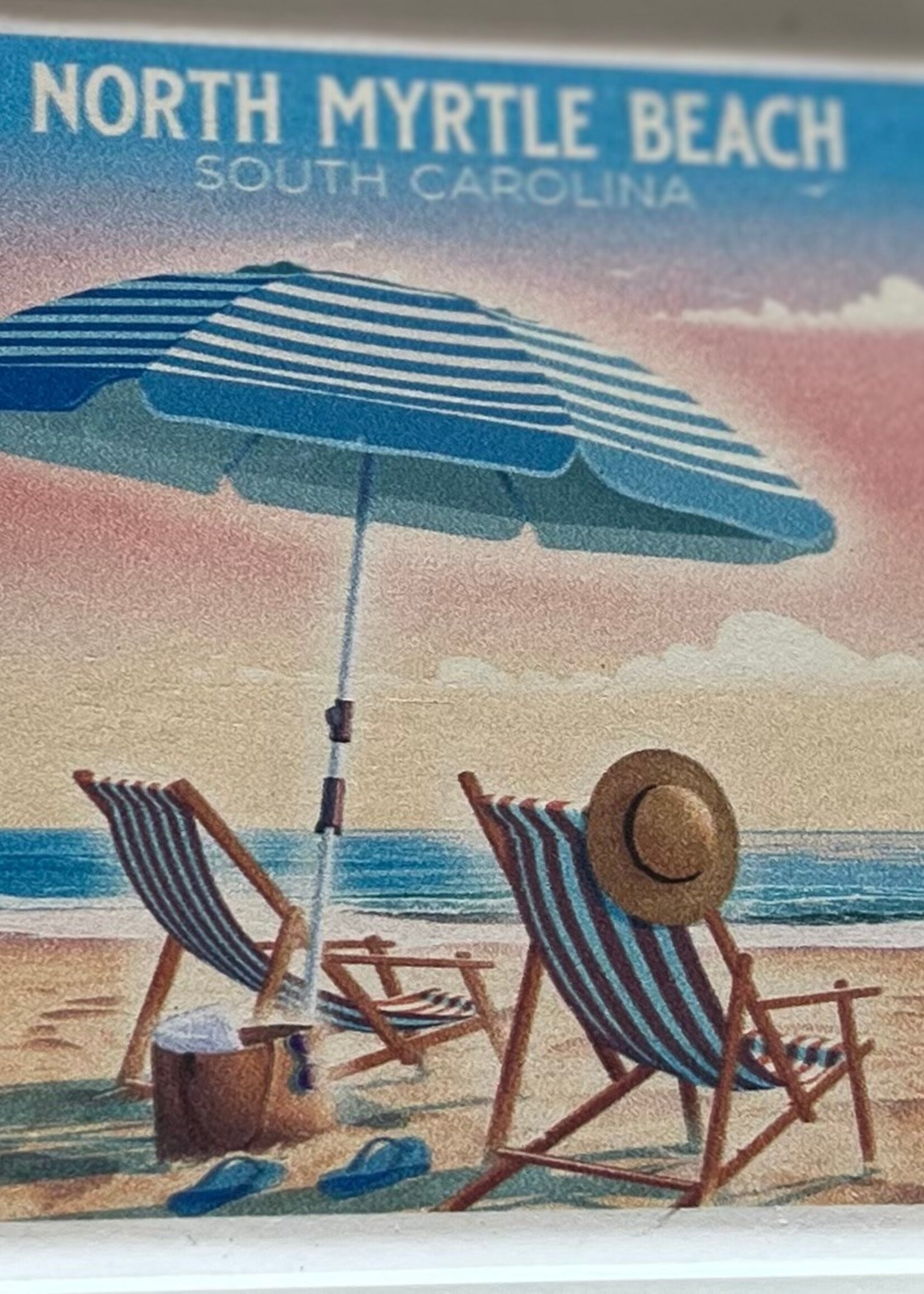 Lantern Press Beach Chair & Umbrella Coaster