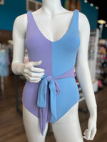 Vanilla Monkey Color Block Two Tone One Piece Swimsuit