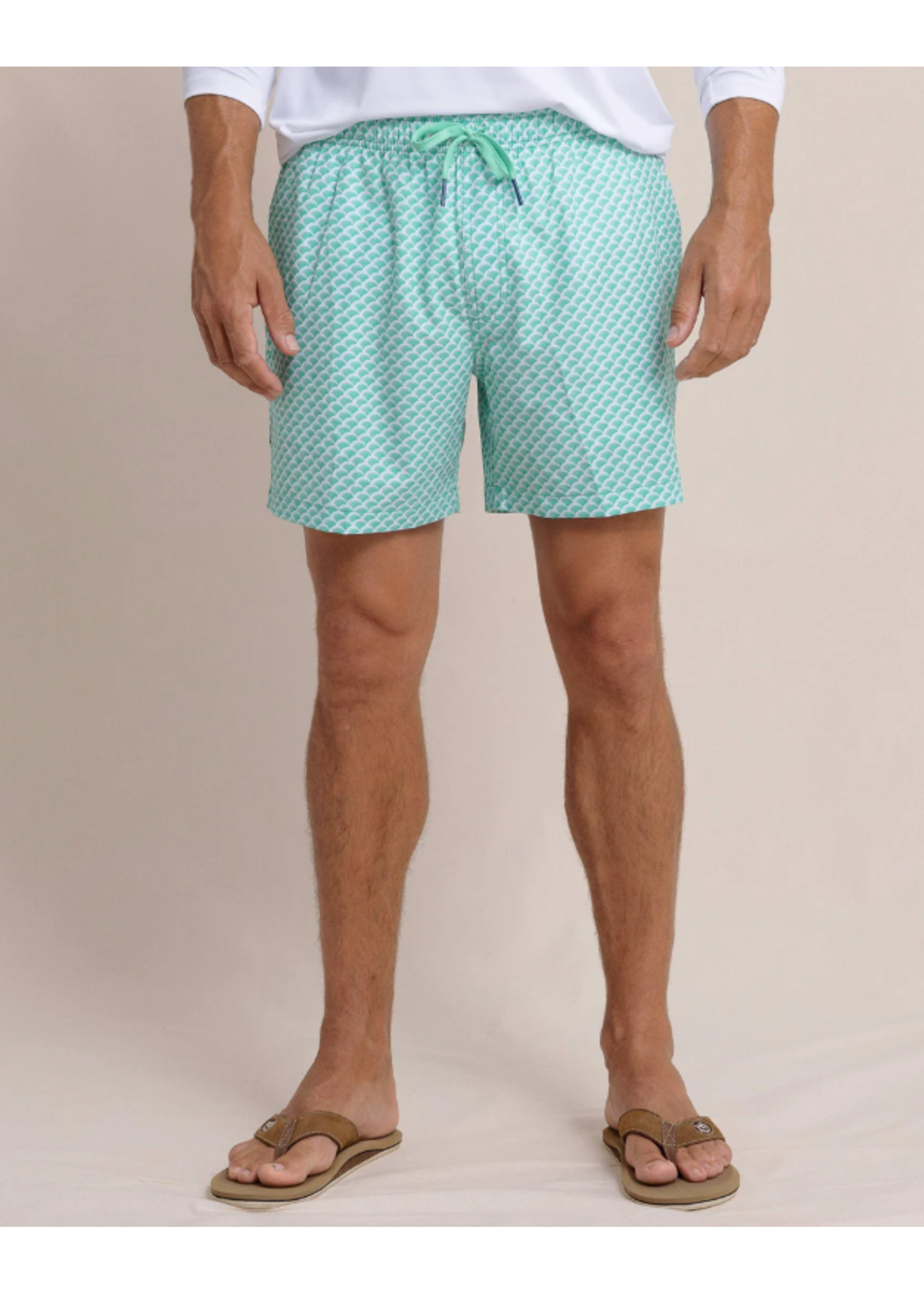 Southern Tide Green There Done That Swim Trunks