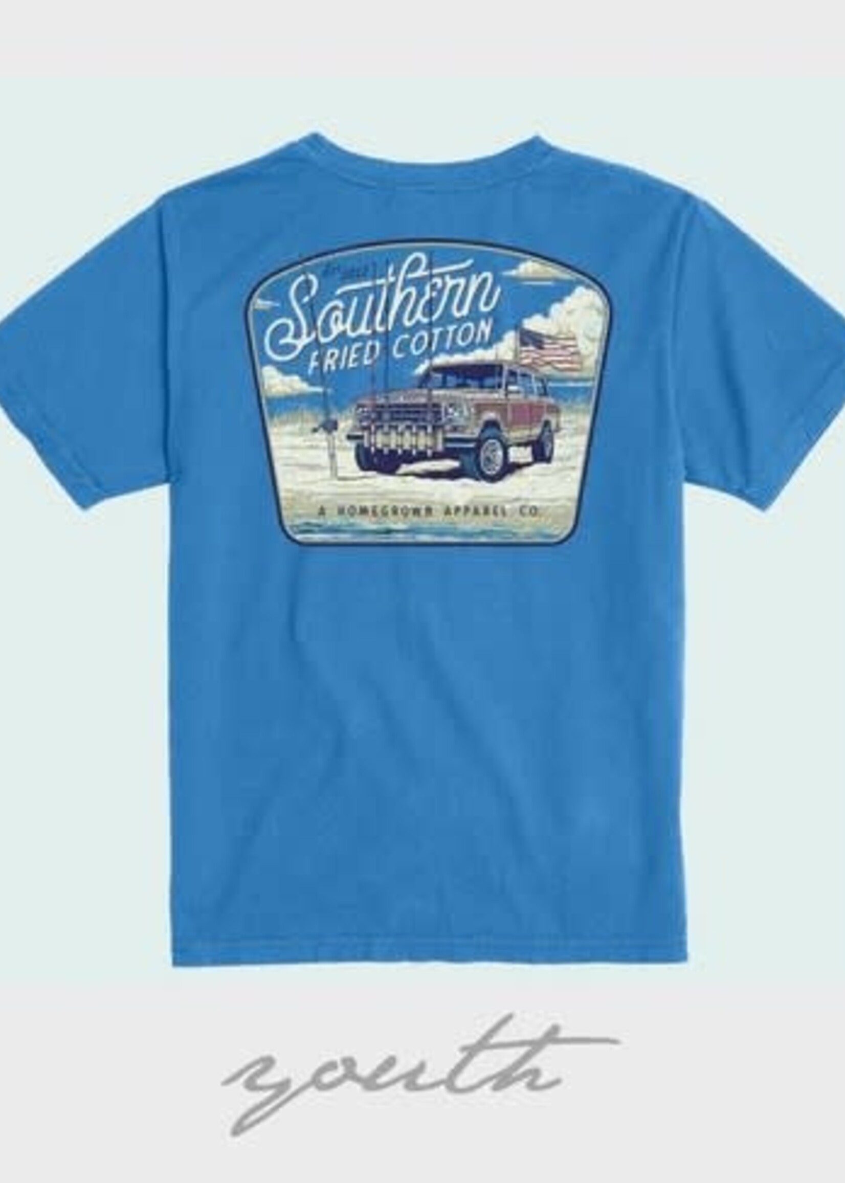 Southern Fried Cotton Youth Surf Fishing Tee