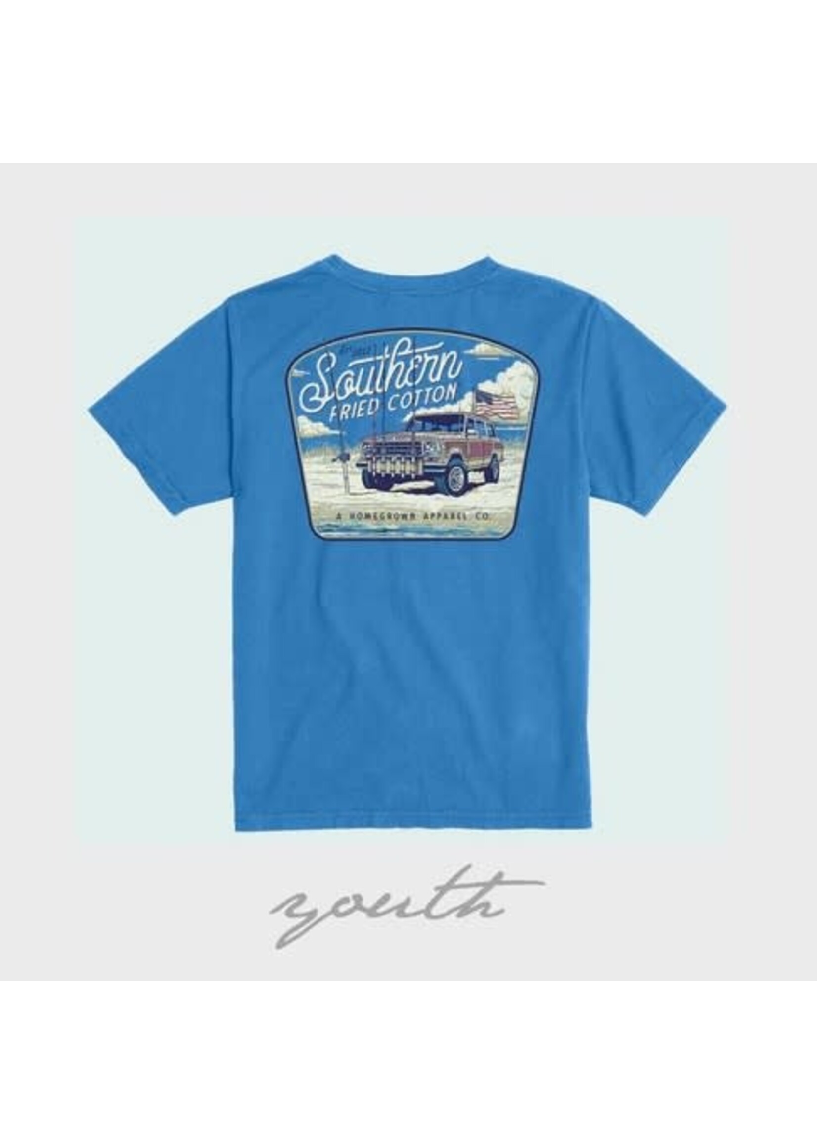 Southern Fried Cotton Youth Surf Fishing Tee