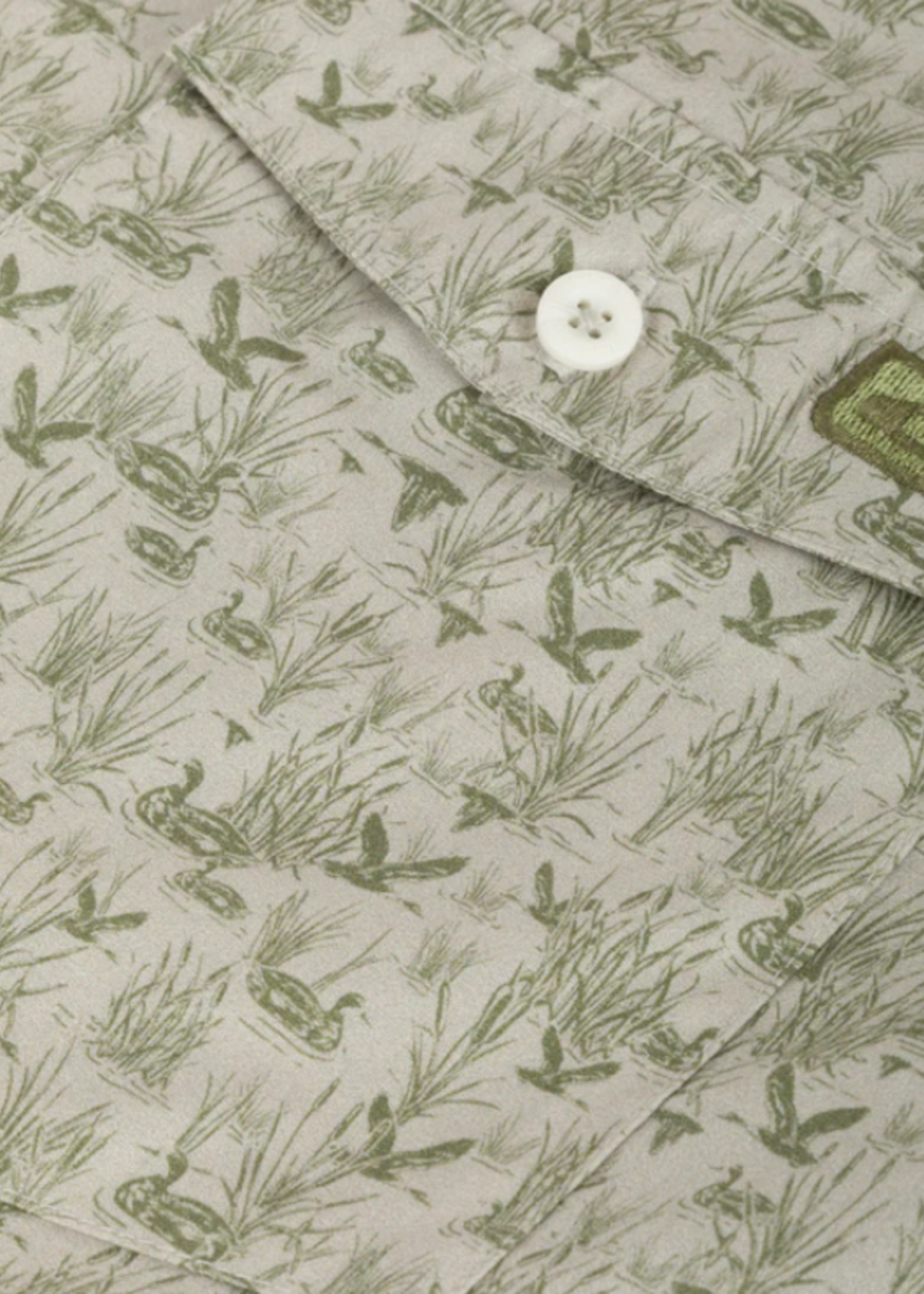 Drake Cotton Marsh Print Short Sleeve Shirt