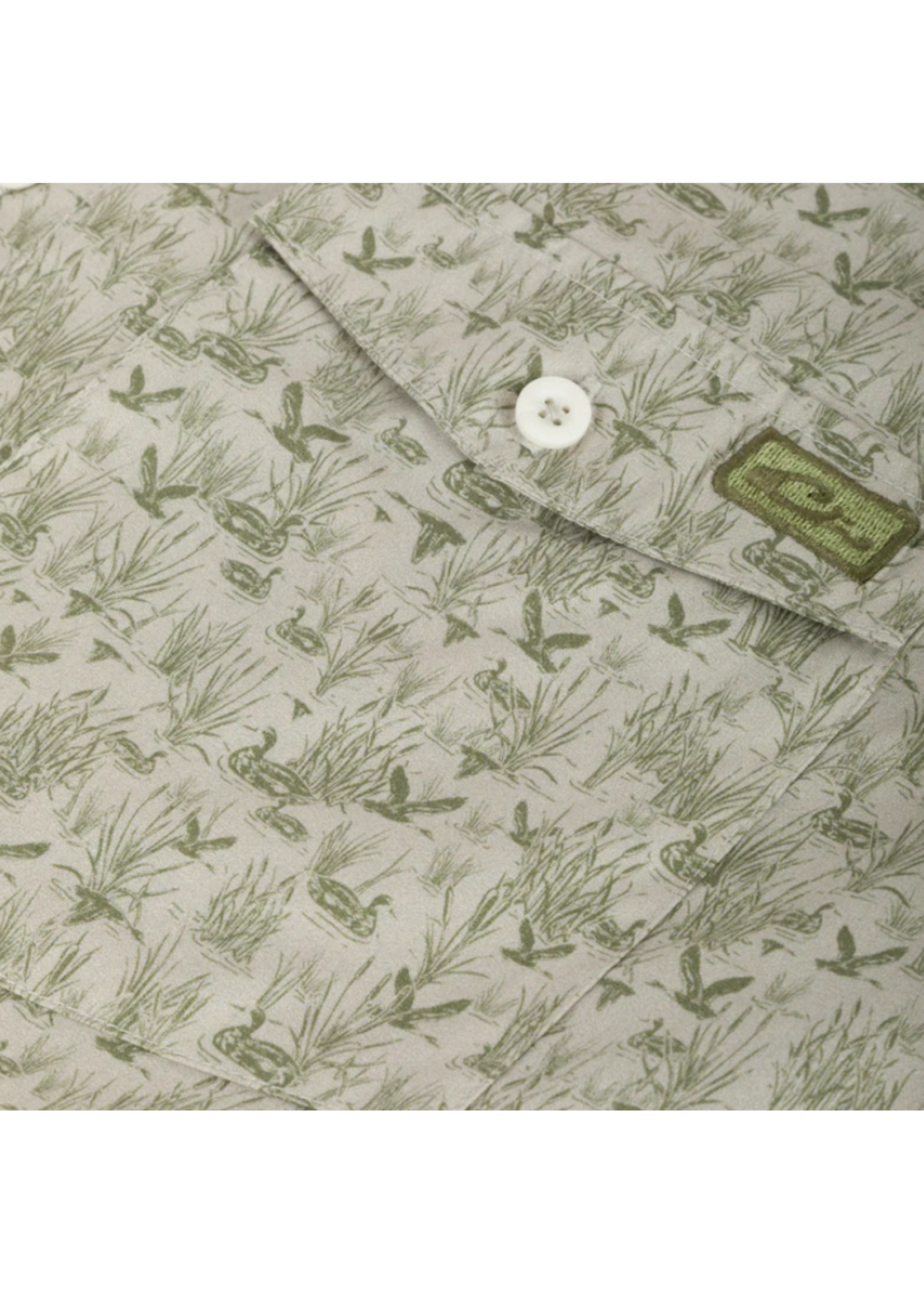 Drake Cotton Marsh Print Short Sleeve Shirt