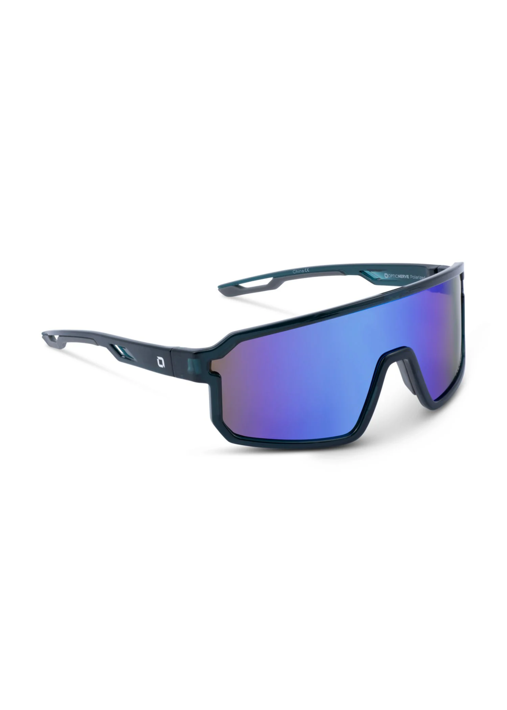 Optic Nerve Scraggy - Shiny Crystal Dark Blue Polarized Brown Lens Blue Mirror