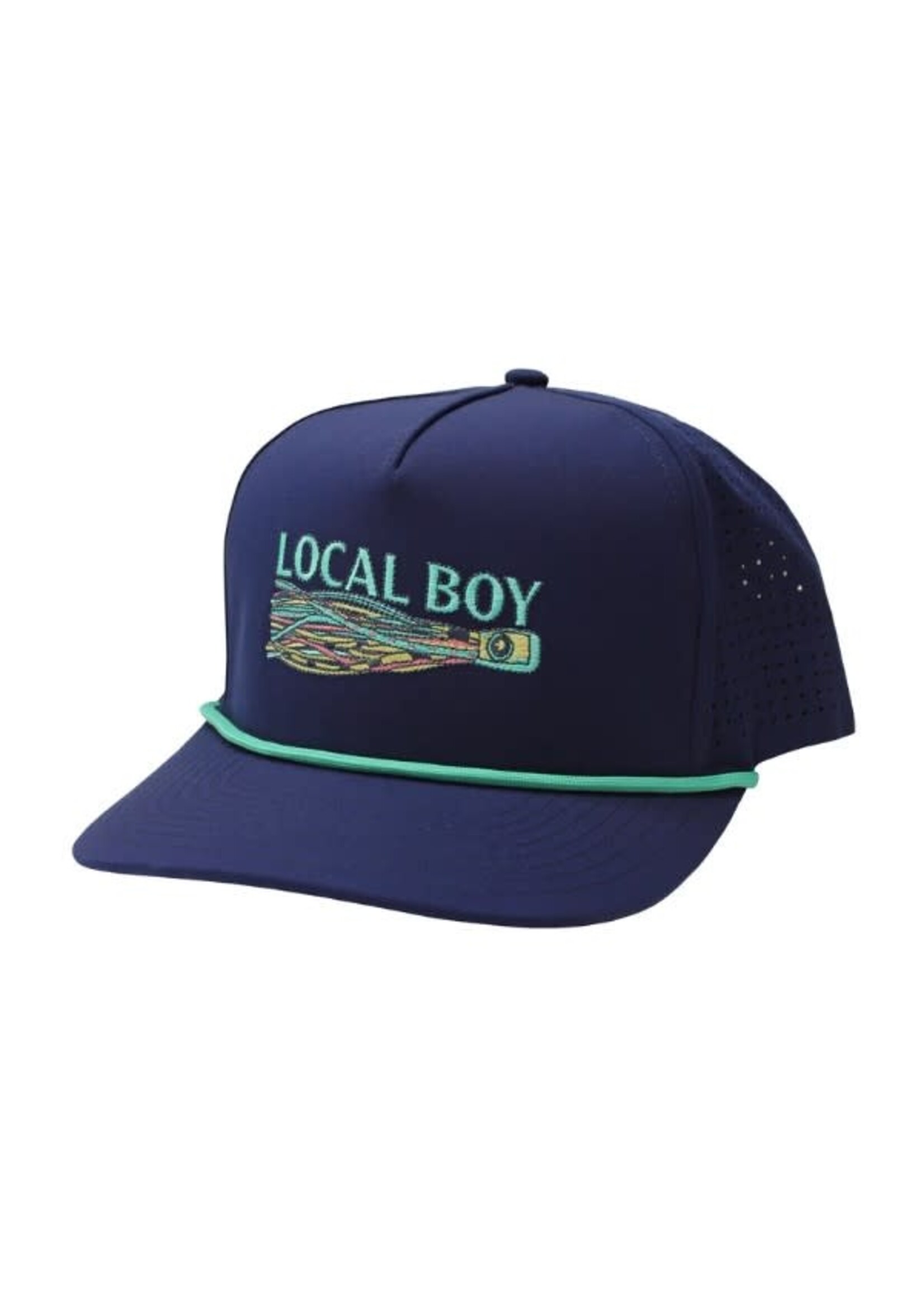 Local Boy Trolling Lure Perforated Rope Hat - Dark Navy