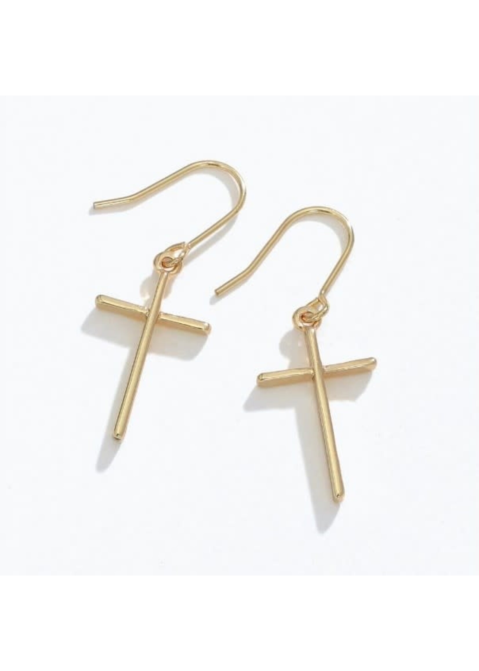 Earrings - Classic Gold Cross