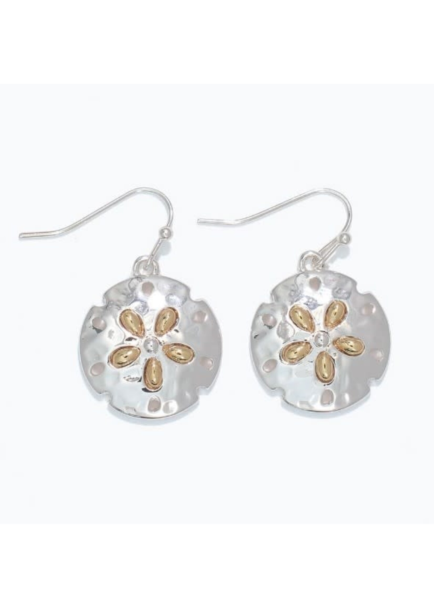 Earrings - Two Tone Sand Dollar