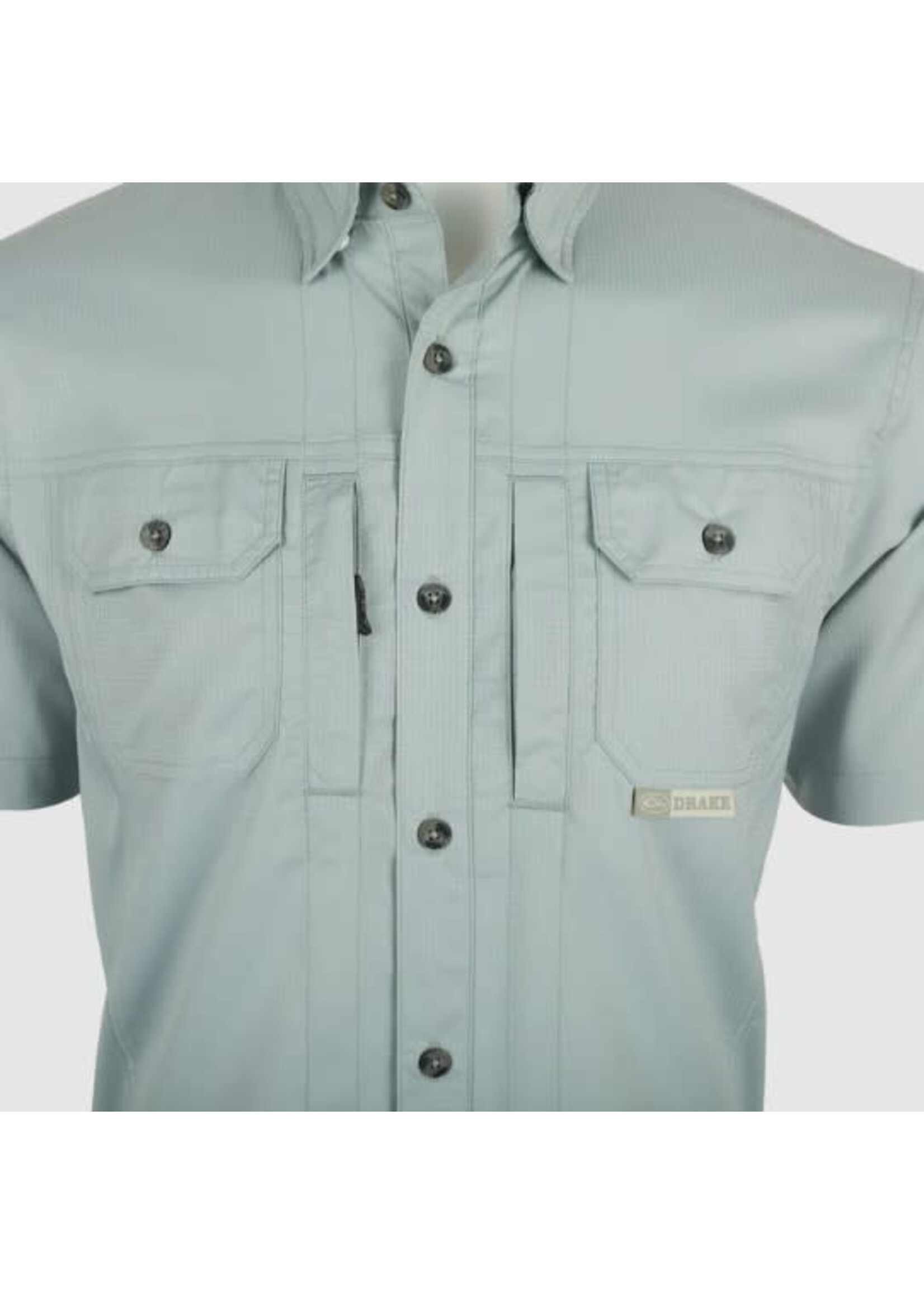 Drake Wingshooter Trey Solid Dobby Button-Down Short Sleeve Shirt