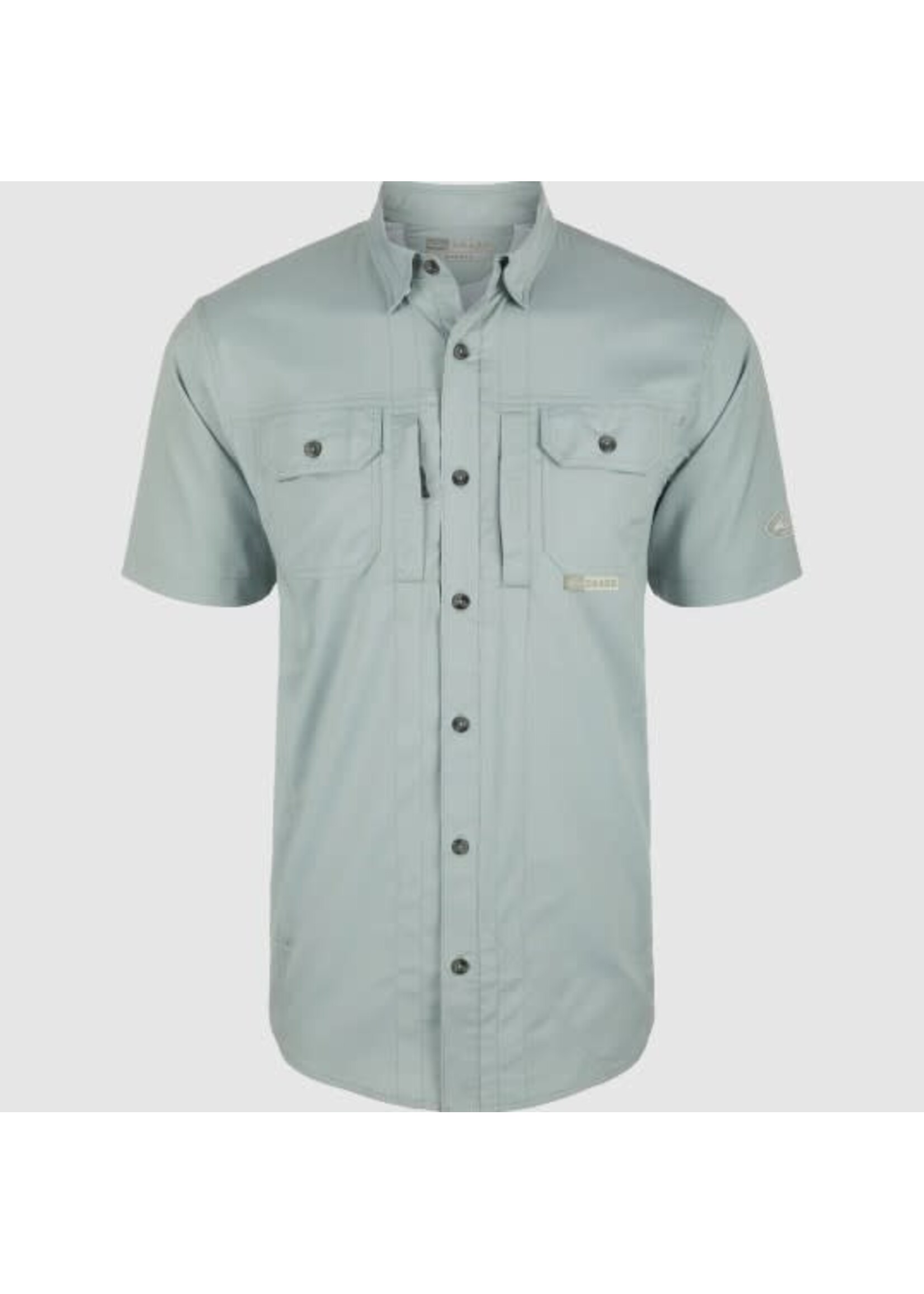 Drake Wingshooter Trey Solid Dobby Button-Down Short Sleeve Shirt