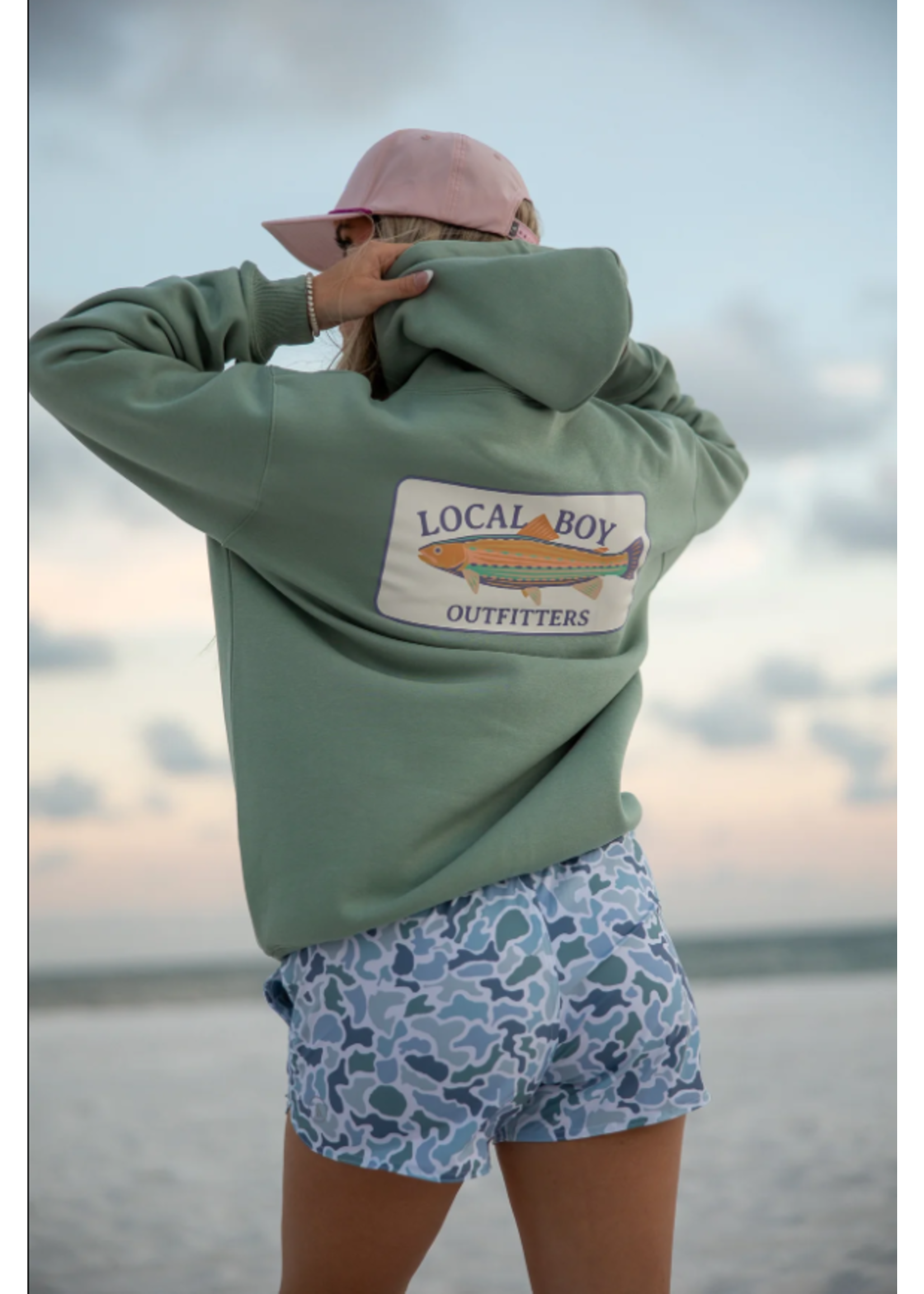 Local Boy Geo Trout Cotton Hoodie